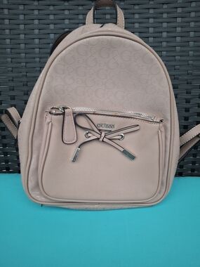 GUESS Blush Pink Mini Backpack with Bow Detail